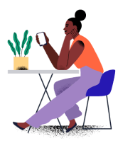 Ilustración de trámites en el móvil AXA